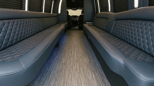 Interior of Cooper City Party Bus Company's 20 Passenger Party Bus in Cooper City