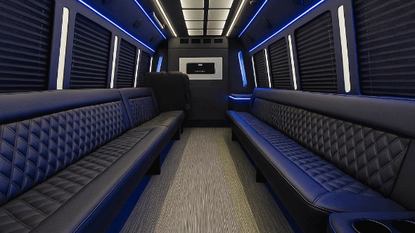 Interior of Lake Worth Beach Party Bus Company's 20 Passenger Party Bus in Lake Worth Beach