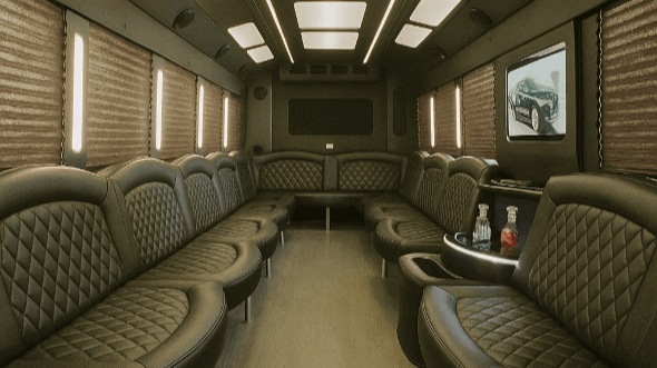 Interior of Palm Harbor Party Bus Company's 20 Passenger Party Bus in Palm Harbor