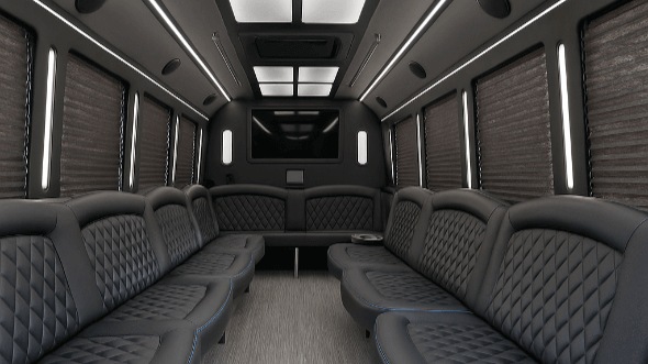 Interior of Jacksonville Party Bus Company's 25 Passenger Party Bus in Jacksonville