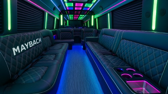 Interior of Port Orange Party Bus Company's 25 Passenger Party Bus in Port Orange