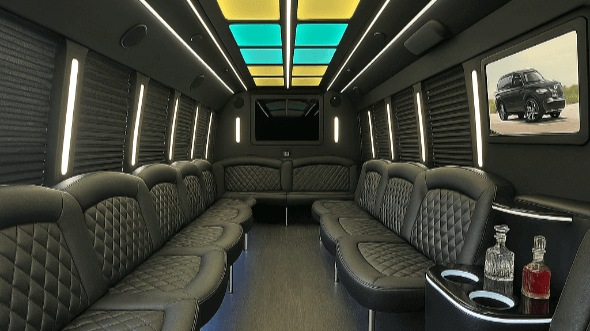 Interior of The Villages Party Bus Company's 25 Passenger Party Bus in The Villages