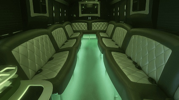 Interior of Fort Pierce Party Bus Company's 28 Passenger Party Bus in Fort Pierce