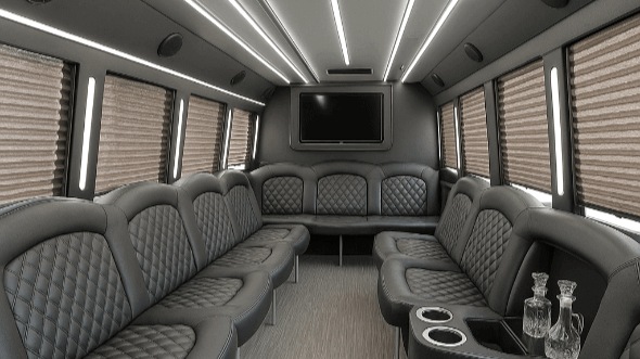 Interior of West Palm Beach Party Bus Company's 28 Passenger Party Bus in West Palm Beach