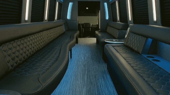 Interior of Pinellas Park Party Bus Company's 30 Passenger Party Bus in Pinellas Park