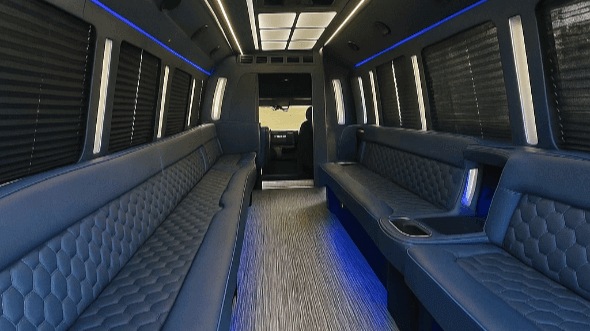 Interior of Deltona Party Bus Company's 40 Passenger Party Bus in Deltona