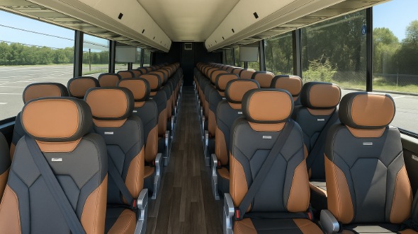 Interior of Florida Party Bus Company's ADA Charter Bus in Florida